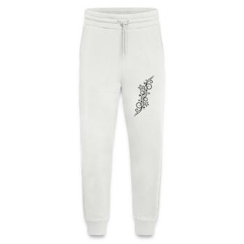 Tattoo ornament with flowers and stars. - Jogging Pants - made by SPREAD  - OFF WHITE - Front