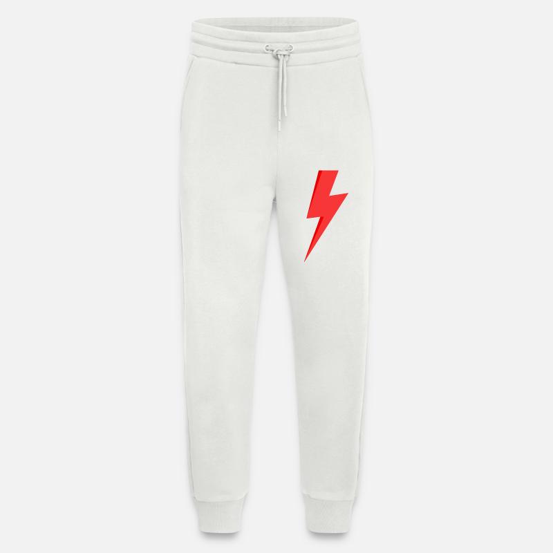 Red Lightning - Jogging Pants - made by SPREAD  - OFF WHITE