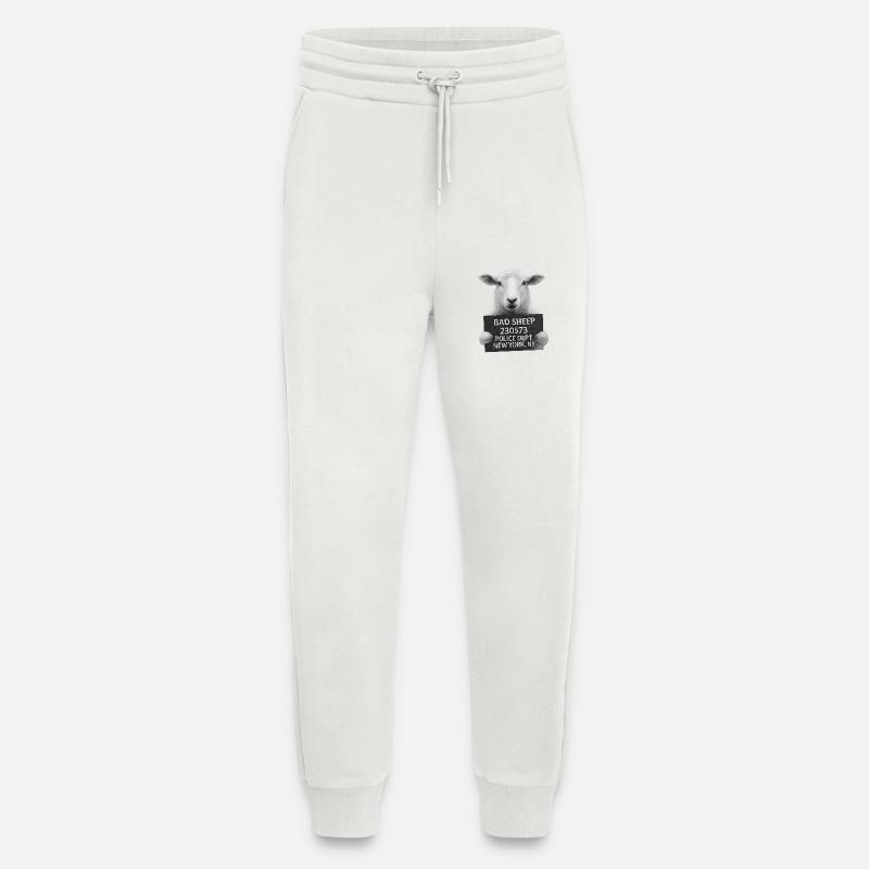 Bad Sheep Schild Motiv - Jogginghose - made by SPREAD - OFF WHITE