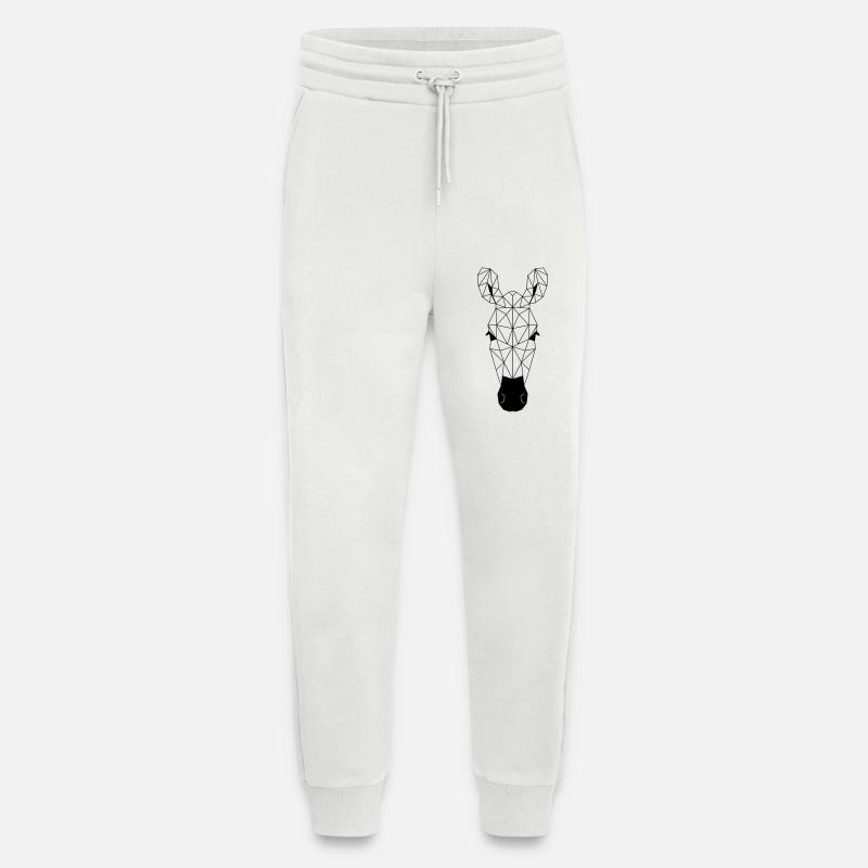 Zebra Polygon - Jogging Pants - made by SPREAD  - OFF WHITE