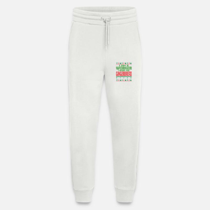 Workers' Christmas Slogan - Jogging Pants - made by SPREAD  - OFF WHITE