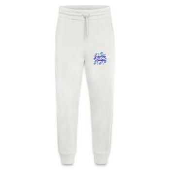 MAMAN. FÊTE DES MÈRES. BONNE FÊTE MAMAN. JE T'AIME - Pantalon de jogging bio décontracté fabriqué en UE - OFF WHITE - Devant