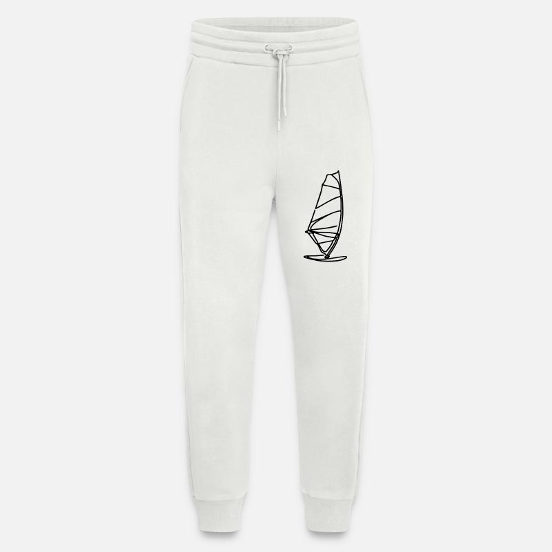 Sailing Board Drawing - Jogging Pants - made by SPREAD  - OFF WHITE