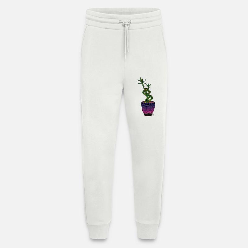 Glücksbambus im Topf - Jogginghose - made by SPREAD - OFF WHITE