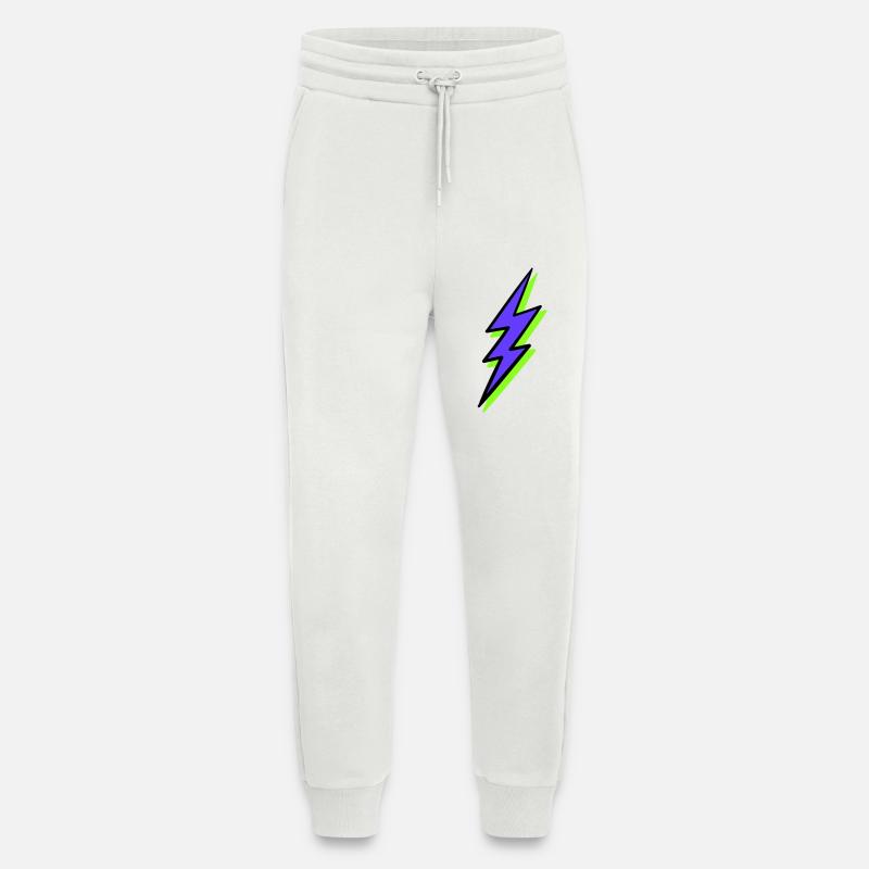 Abstract Ray in Neon Tones - Jogging Pants - made by SPREAD  - OFF WHITE