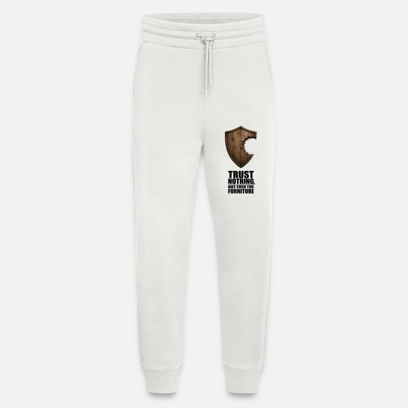 Medieval Shield Fantasy Geek Humor - Jogging Pants - made by SPREAD  - OFF WHITE
