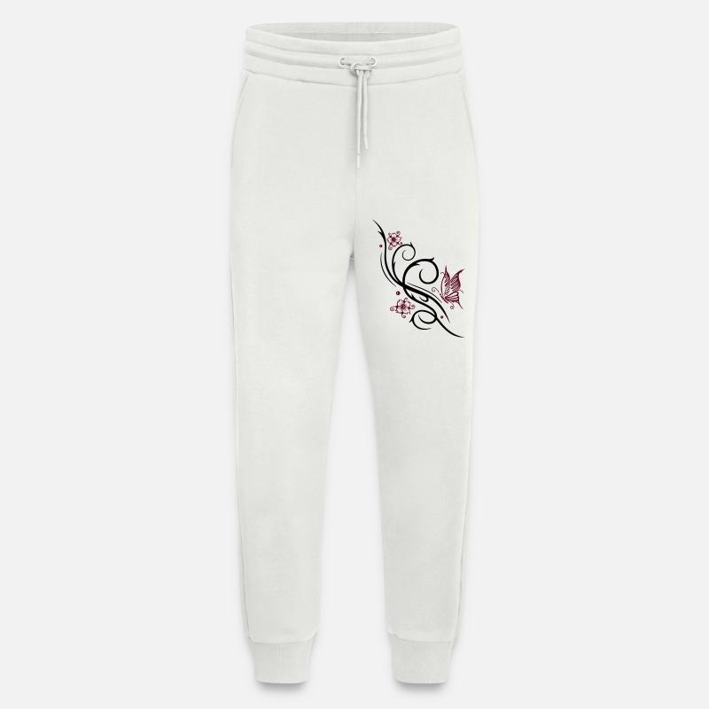 Kirschblüten Schmetterling Tattoo - Jogginghose - made by SPREAD - OFF WHITE