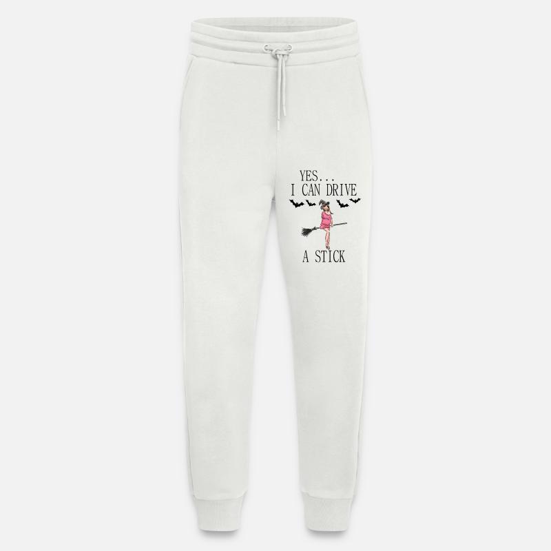 Sorcière avec un bessa - Pantalon de jogging bio décontracté fabriqué en UE - OFF WHITE