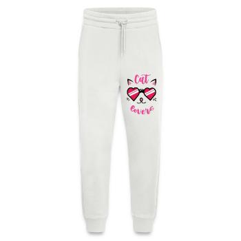Cat Lover Heart Sunglasses - Jogging Pants - made by SPREAD  - OFF WHITE - Front