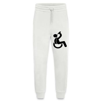 Trinkender Rollstuhlfahrer Humor-Symbol # - Jogginghose - made by SPREAD - OFF WHITE - Vorne