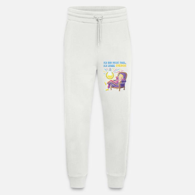 Energetic chill design with light bulb - Jogging Pants - made by SPREAD  - OFF WHITE