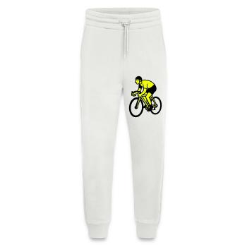 Neon Wheel Silhouette Cyclist - Jogging Pants - made by SPREAD  - OFF WHITE - Front