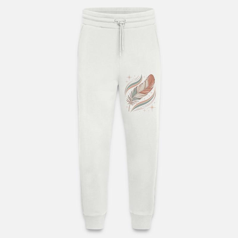 Boho Soul Feather - Jogging Pants - made by SPREAD  - OFF WHITE