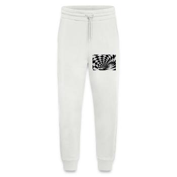 Hypnotic Black and White Spiral - Jogging Pants - made by SPREAD  - OFF WHITE - Front