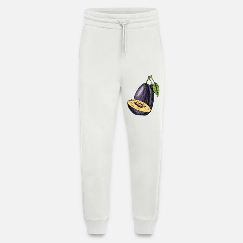 Plum fruit - Jogging Pants - made by SPREAD  - OFF WHITE