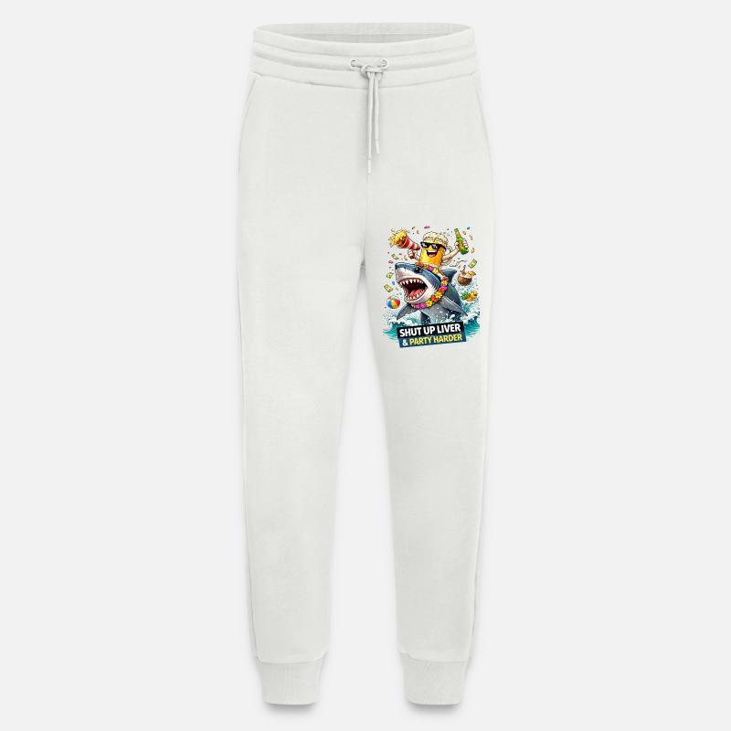 Shark Party: Shut Up Liver Tee - Jogging Pants - made by SPREAD  - OFF WHITE