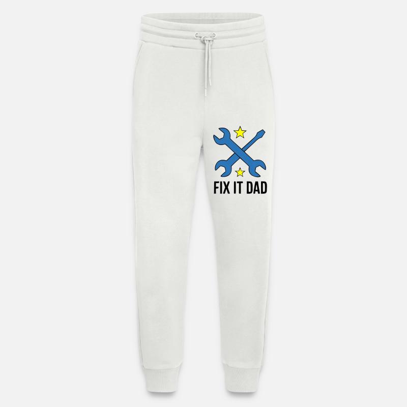 Fix It Dad Werkzeug Wappen - Jogginghose - made by SPREAD - OFF WHITE