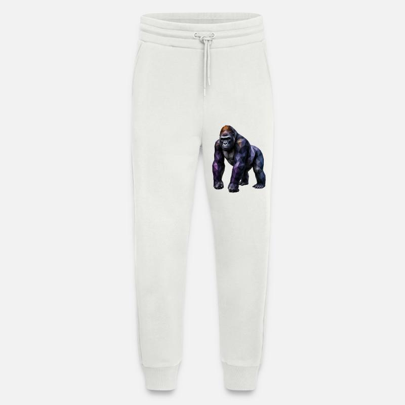 Gorilla Polygon – Farbige Geometrie - Jogginghose - made by SPREAD - OFF WHITE