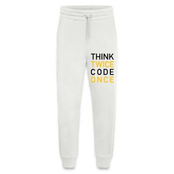Think Twice Code Once Programmer - Jogging Pants - made by SPREAD  - OFF WHITE - Front