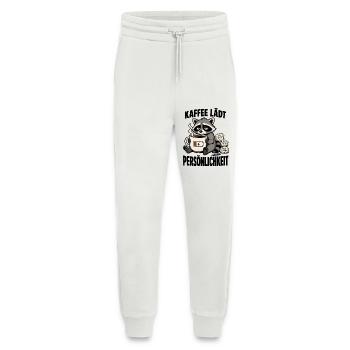Müder Waschbär braucht dringend mehr Kaffee - Jogginghose - made by SPREAD - OFF WHITE - Vorne