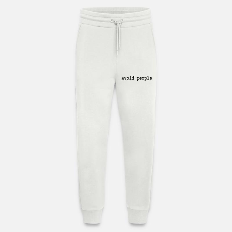 avoid people - Jogging Pants - made by SPREAD  - OFF WHITE