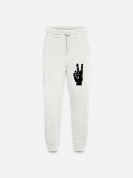 Black hand gesture peace - Jogging Pants - made by SPREAD - OFF WHITE