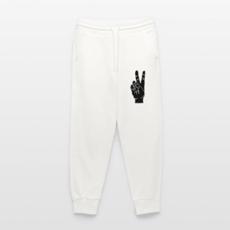 Schwarze Handgeste Frieden Jogginghose - made by SPREAD
