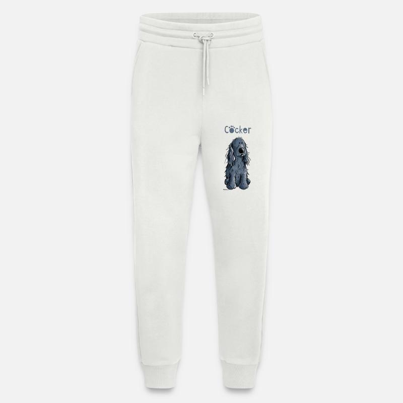 Funny Black Cocker Spaniel - Jogging Pants - made by SPREAD  - OFF WHITE