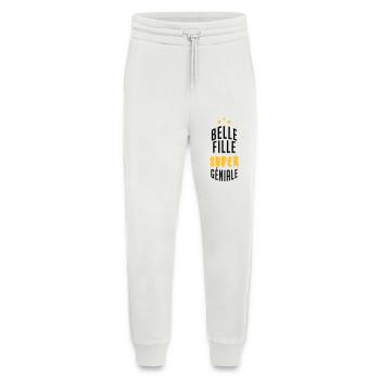 belle-fille / beau-fils / beau fils / belle fille - Pantalon de jogging bio décontracté fabriqué en UE - OFF WHITE - Devant