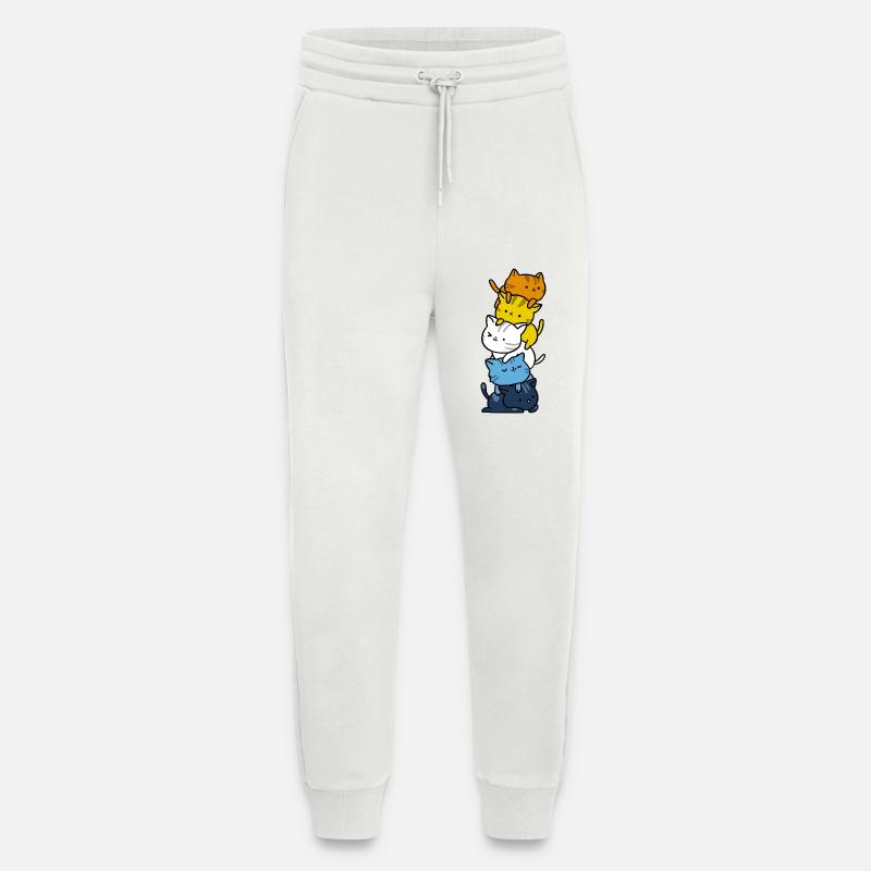 Kawaii Katzen- Aroace Pride Flagge - Jogginghose - made by SPREAD - OFF WHITE