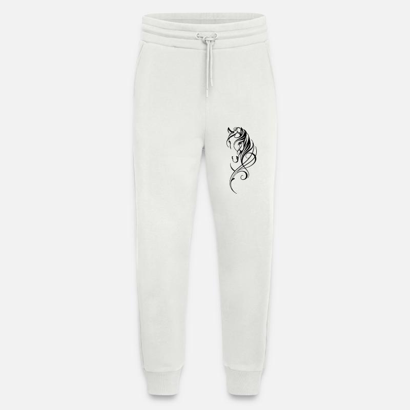 Schwarzes abstraktes Pferd - Jogginghose - made by SPREAD - OFF WHITE