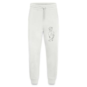 Motif de t-shirt femme, design imprimé - Pantalon de jogging bio décontracté fabriqué en UE - OFF WHITE - Devant