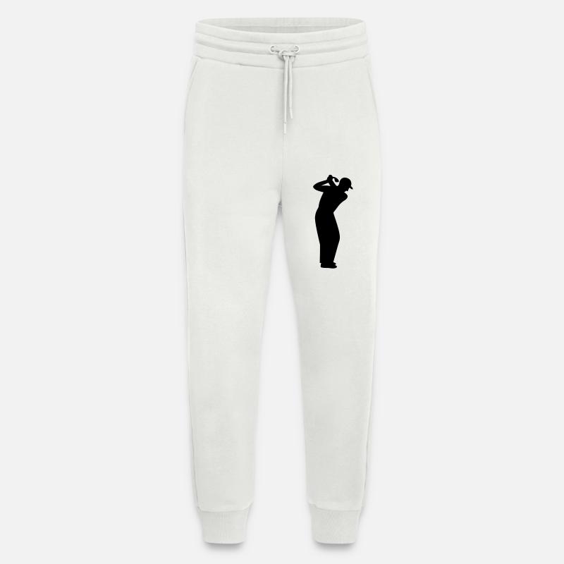 Golfer beim Abschlag - Jogginghose - made by SPREAD - OFF WHITE