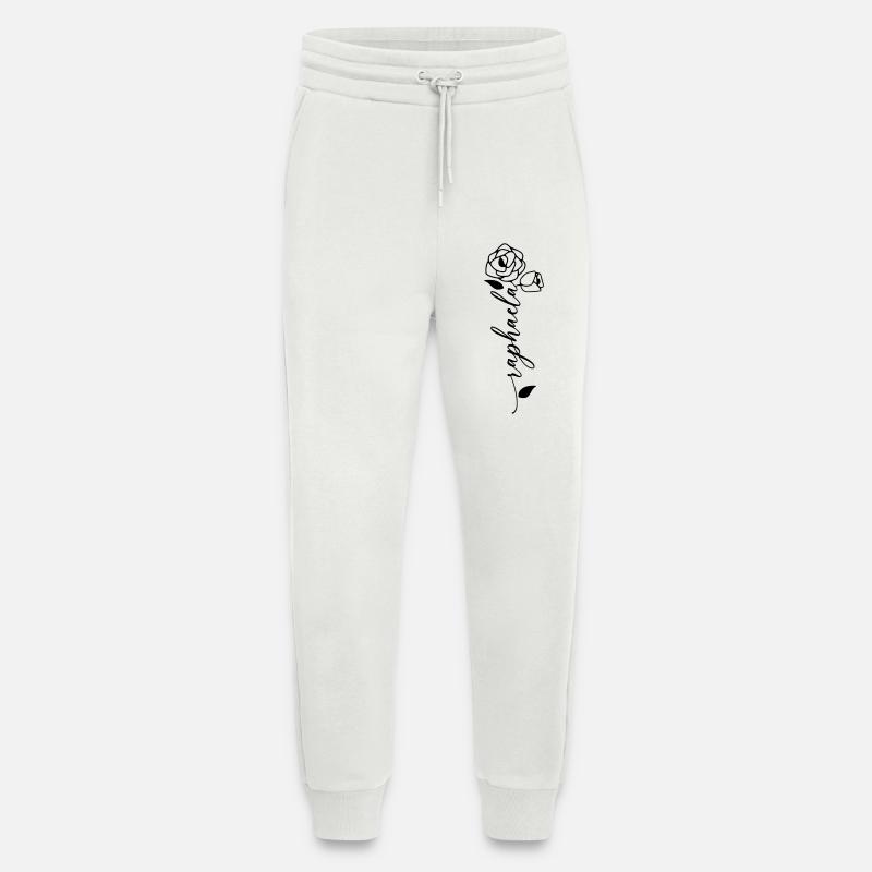 Raphaela Nom Prénom Nom Fleur - Pantalon de jogging bio décontracté fabriqué en UE - OFF WHITE