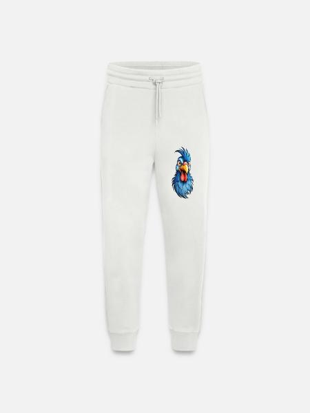 A blue-feathered rooster - Jogging Pants - made by SPREAD  - OFF WHITE