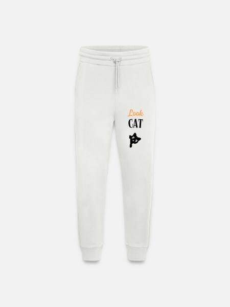 Look Cat - Pantalon de jogging bio décontracté fabriqué en UE - OFF WHITE