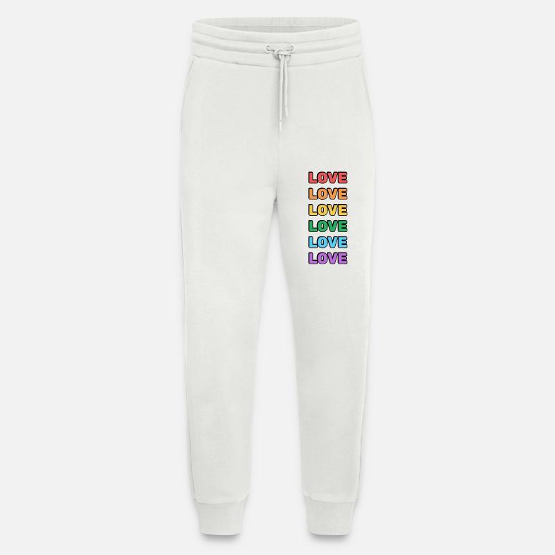 Regenbogen Liebe Wort Muster - Jogginghose - made by SPREAD - OFF WHITE