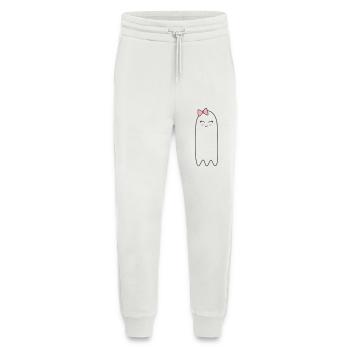Ghost with Pink Bow – Cute Halloween Design - Jogging Pants - made by SPREAD  - OFF WHITE - Front