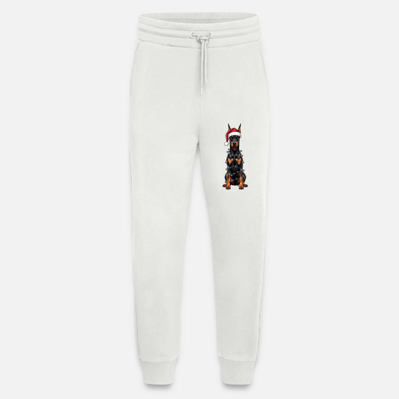 Dobermann Weihnachten Pyjama-Kostüm - Jogginghose - made by SPREAD - OFF WHITE