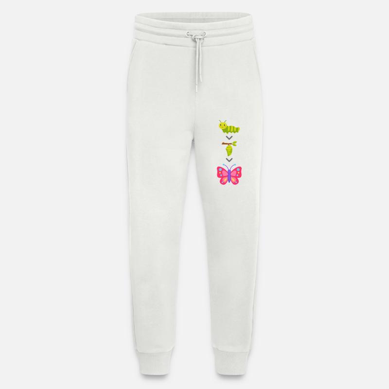 Raupe zu Schmetterling Verwandlung - Jogginghose - made by SPREAD - OFF WHITE