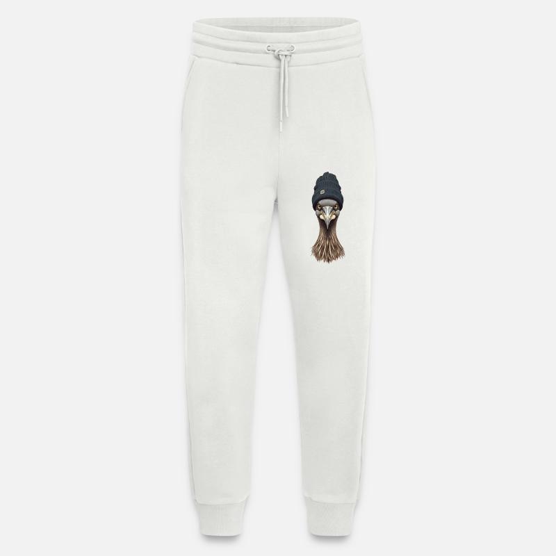 Emukopf mit gemütlicher Mütze - Jogginghose - made by SPREAD - OFF WHITE