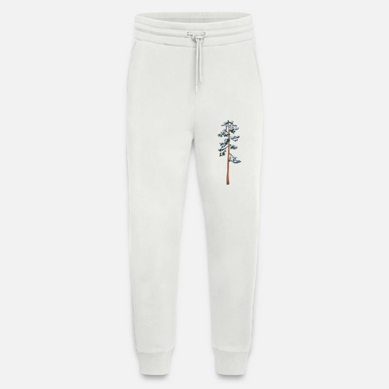 hoher Baum mit Schnee - Jogginghose - made by SPREAD - OFF WHITE