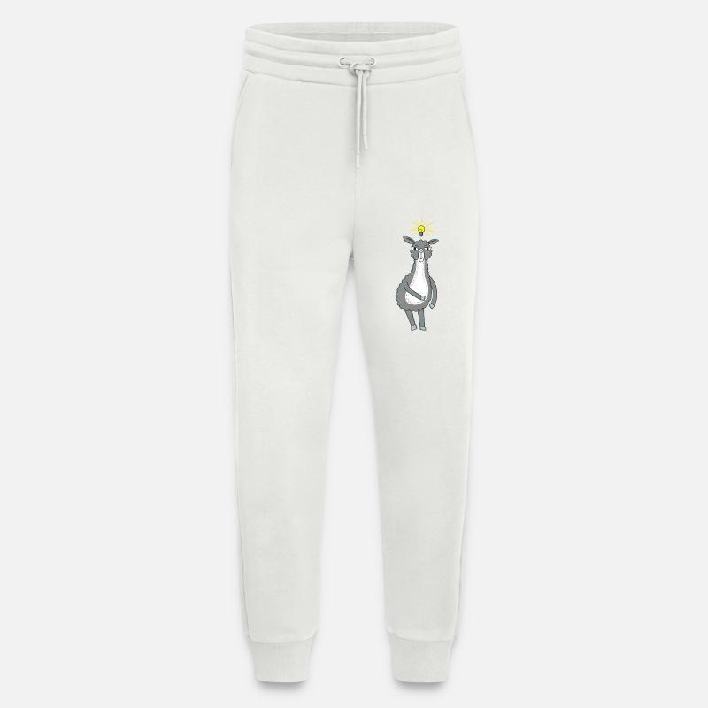 Lama a une idée - Pantalon de jogging bio décontracté fabriqué en UE - OFF WHITE