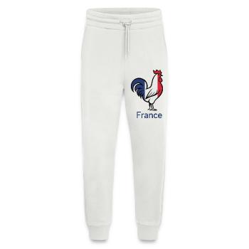 Allez La France | Supporter Français !!! - Pantalon de jogging bio décontracté fabriqué en UE - OFF WHITE - Devant