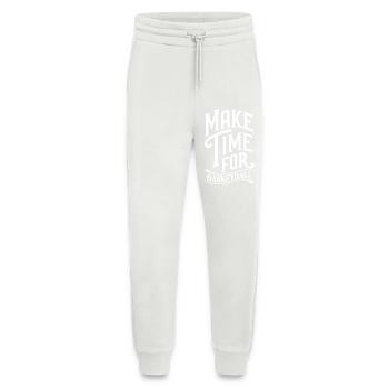 Prenez le temps pour les joueurs passionnés de basket-ball - Pantalon de jogging bio décontracté fabriqué en UE - OFF WHITE - Devant