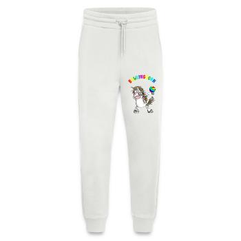 Bowlingcorn - Dabbing Einhorn Beim Bowling - Dab - Jogginghose - made by SPREAD - OFF WHITE - Vorne