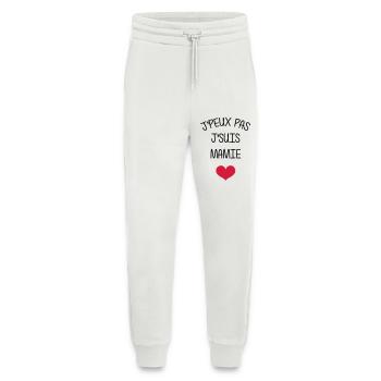 Mamie Mamy Grand Mère Naissance Bébé Amour - Pantalon de jogging bio décontracté fabriqué en UE - OFF WHITE - Devant