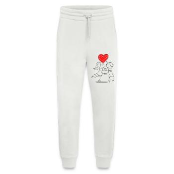 Heart design with pastel colors and sketch style - Jogging Pants - made by SPREAD  - OFF WHITE - Front