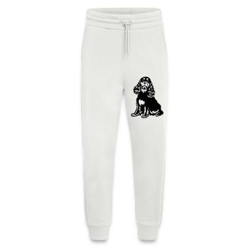 Cocker Spaniel - Pantalon de jogging bio décontracté fabriqué en UE - OFF WHITE - Devant