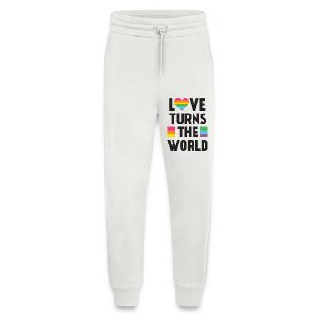 Pride Month LGBT - Liebe dreht die Welt - Jogginghose - made by SPREAD - OFF WHITE - Vorne